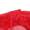 Bragas de liga de encaje transparente rojo - Oh Yeah Lover