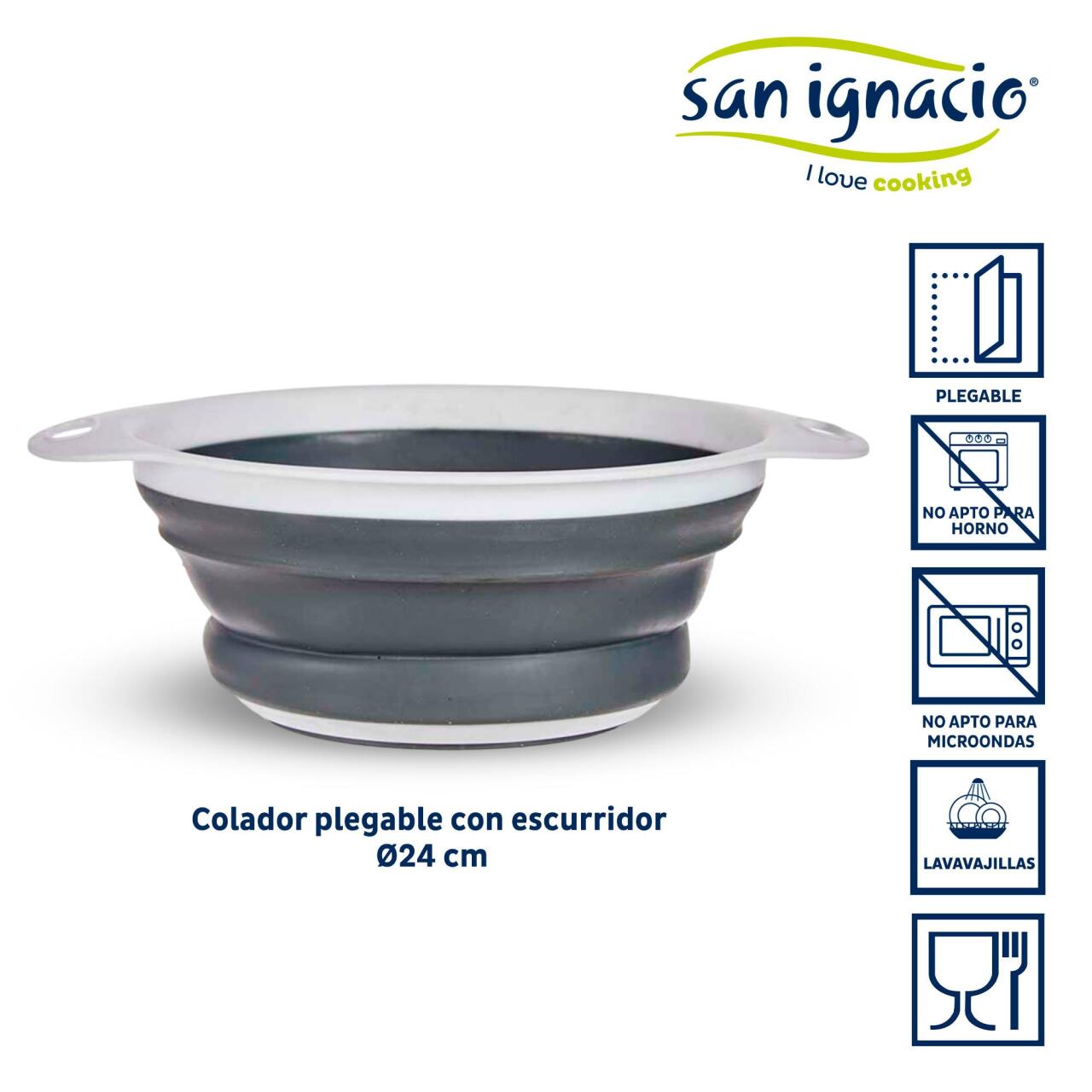 Colador Redondo Plegable de 20 cm KINVARA de San Ignacio – 20x25 cm