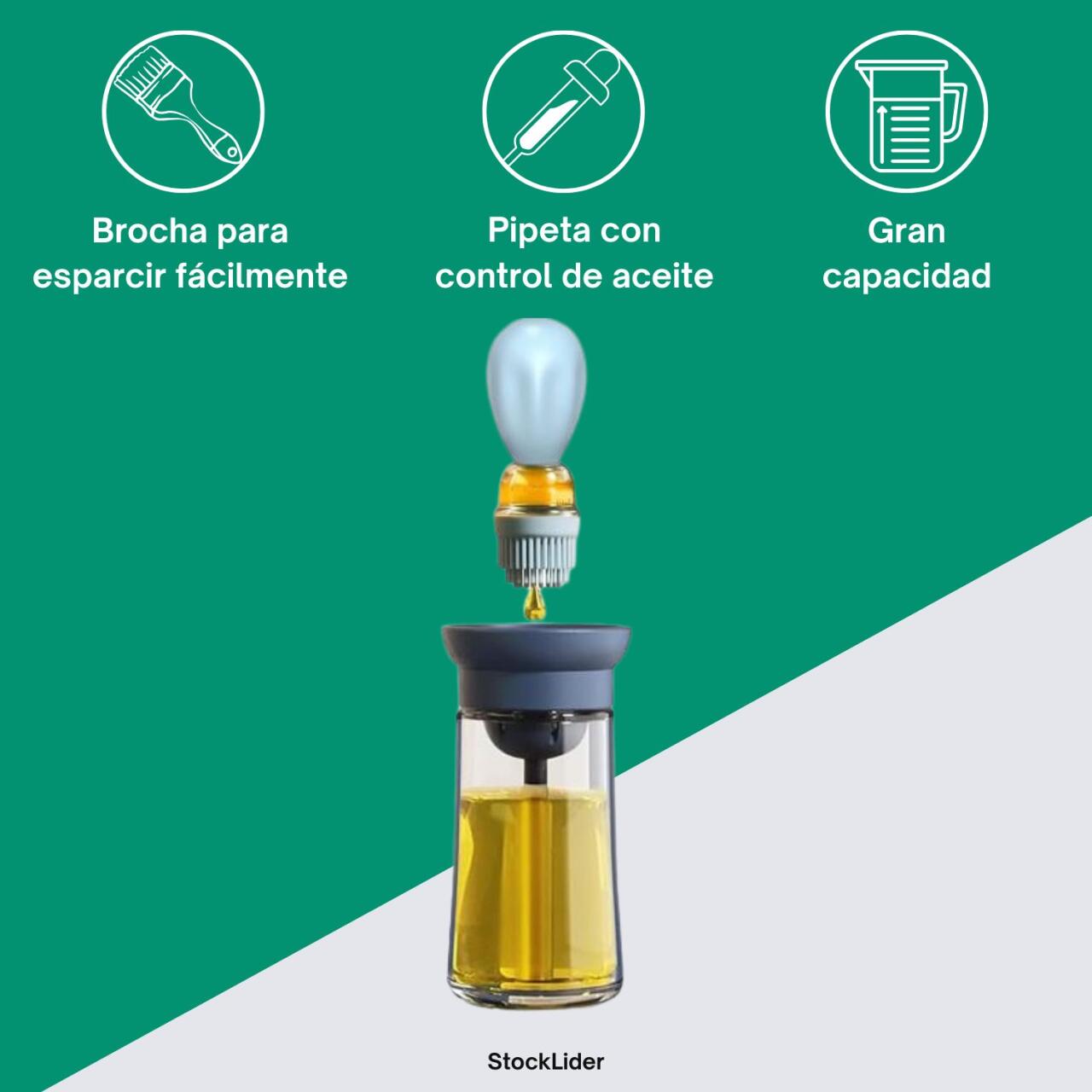 PACK Pulverizador de aceite y Bote aceite con brocha