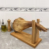 Kit de Jamonero de Madera Well Home con Cuchillo y Chaira + Funda Tiberic