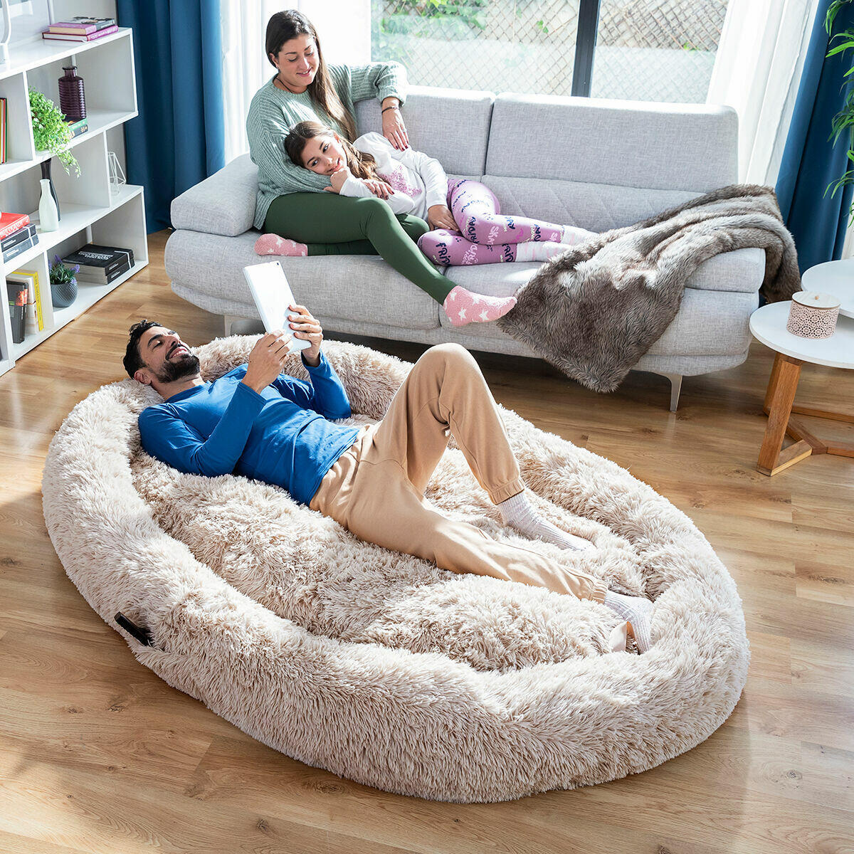 Cama de Perro para Humanos | Human Dog Bed XXL InnovaGoods Beige