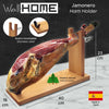 Kit de Jamonero de Madera Well Home con Cuchillo y Chaira + Funda Tiberic