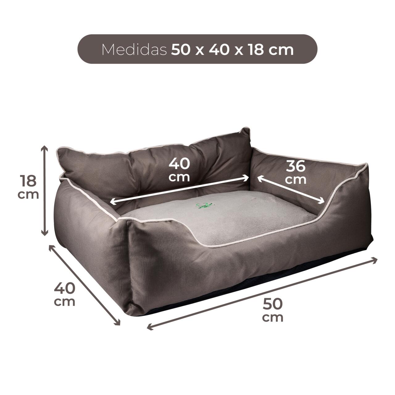 Cama para Mascota en Poliéster Benetton BE - Diseño Ergonómico y Lavable, Disponible en Varias Dimensiones